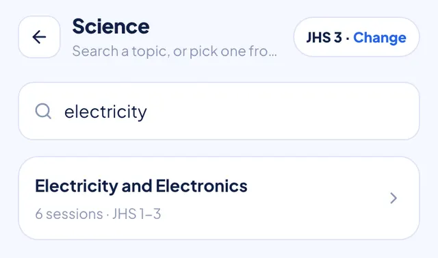 Searching for a topic