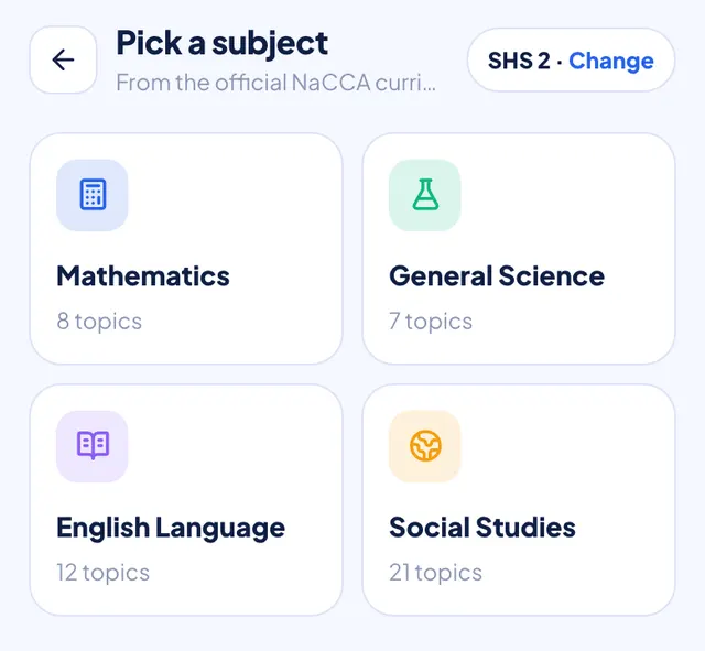 Pick a subject