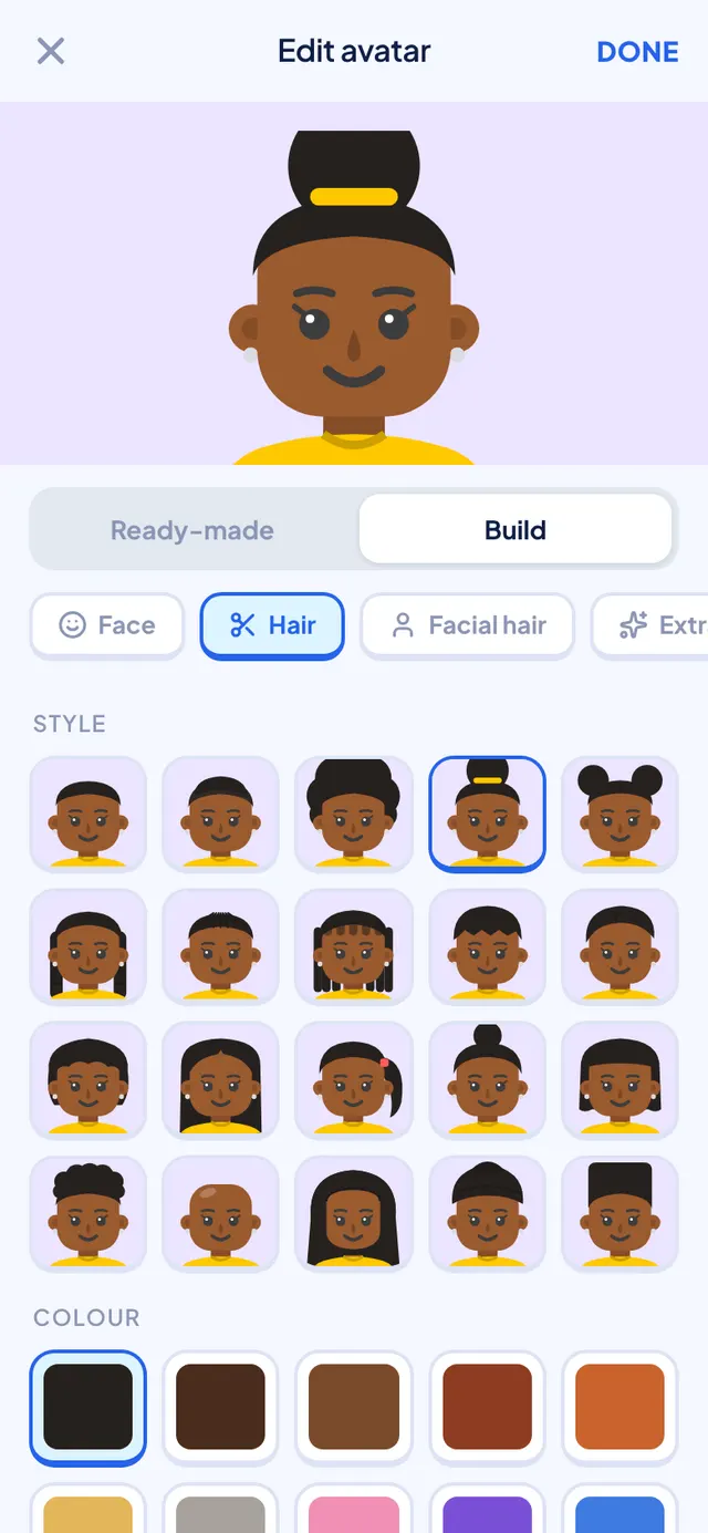 Choosing hair